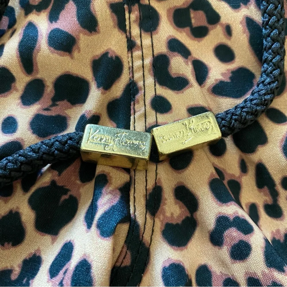 Kenny Flowers x El Pres Shorts leopard print drawstring elastic waist pockets